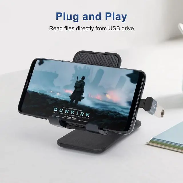 Alt view image 4 of 7 - 90 Degree USB C to USB 3.1 OTG Adapter (2 Pack) Right Angled USBC Type C Male to USB Female Adapter 10G Data Transfer for Smartphone Tablet Laptop