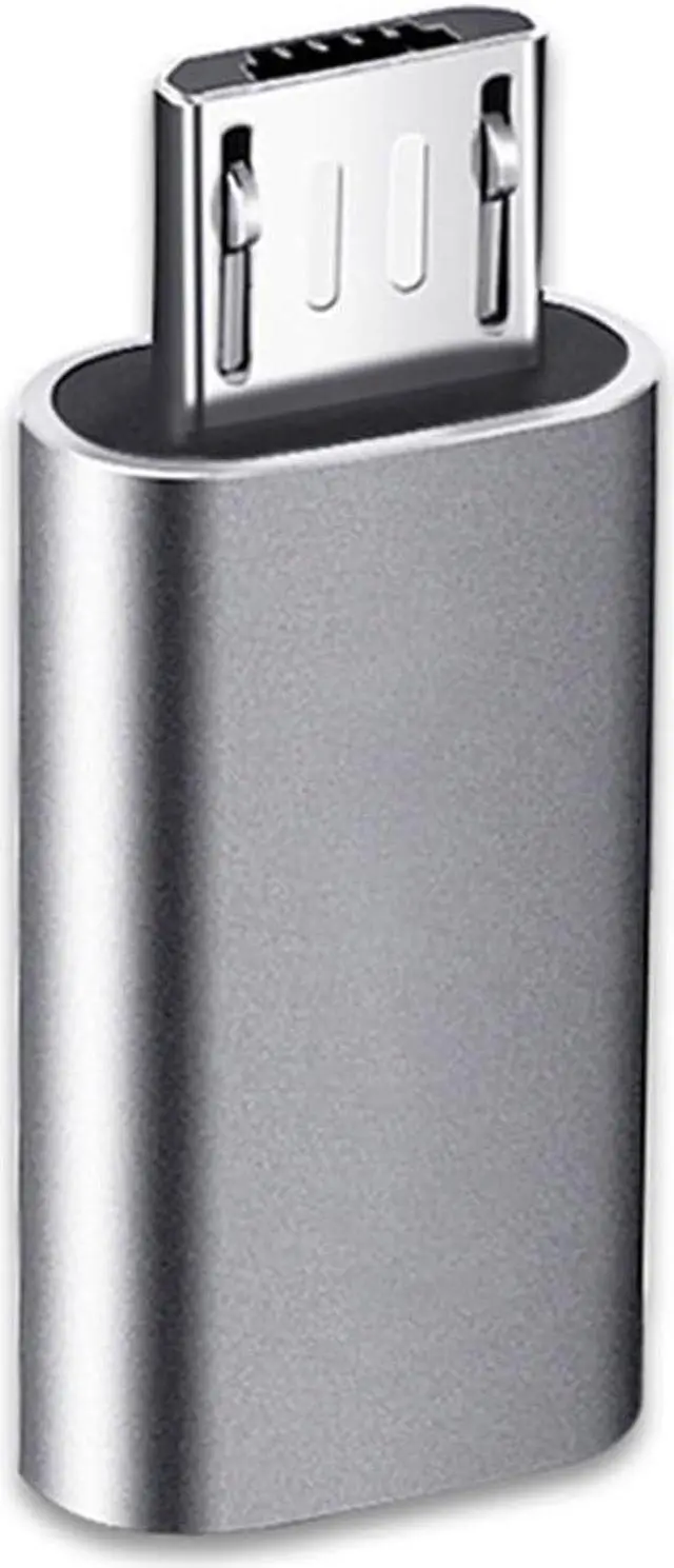Main image of USB C to Micro USB Adapter USB Type C Female to Micro USB Male Adapter Compatible with  Galaxy S7/S6/S5/S4/S3 Note 5/4/3 Android Phones Tablets and Other microUSB Devices (Grey)