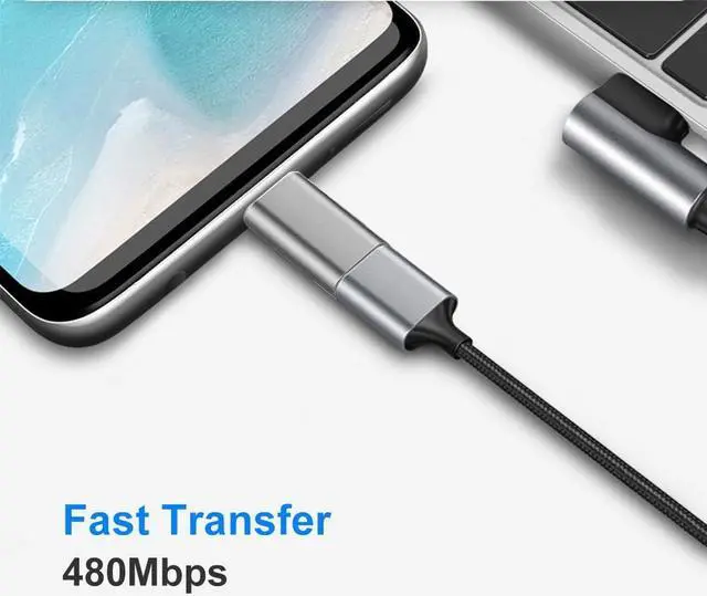 Alt view image 5 of 7 - USB C to Micro USB Adapter USB Type C Female to Micro USB Male Adapter Compatible with  Galaxy S7/S6/S5/S4/S3 Note 5/4/3 Android Phones Tablets and Other microUSB Devices (Grey)