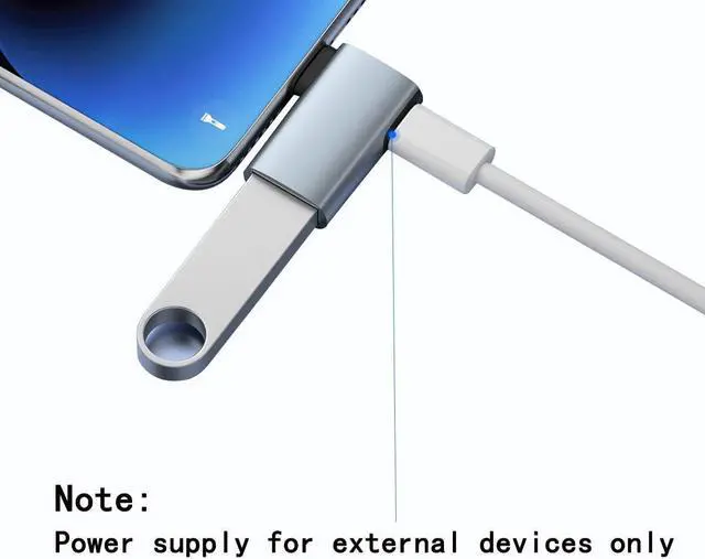 Alt view image 3 of 5 - 2-in-1 Powered Micro USB OTG Adapter 90 Degree Right Angled with Micro USB Power Charging Port 2 Pack