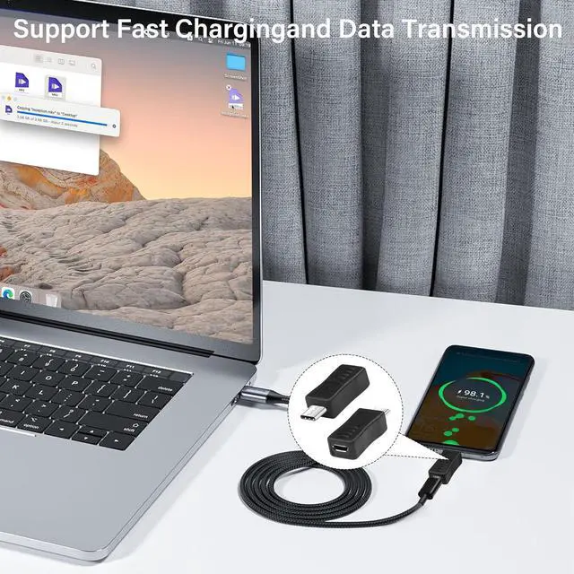 Alt view image 6 of 7 - Micro USB to USB C Adapter Micro-USB Female to Type-C Male Connection Converter Support Charging and Data Transfer Suitable for Mobile Phone Camera Laptop Car Recorder 5Pcs