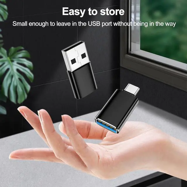 Alt view image 6 of 6 - 4 Pack USB to USB C Adapter & USB C to USB Adapter [2*Type C Female to A Male Charger]&[2*USB C Male to USB 3.0 Female] OTG Converter Rack Adapters for iPhone 15 14 13 Apple Watch Ultra 9 Samsung S24