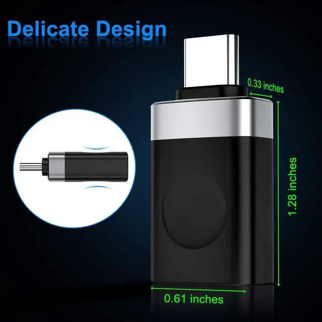 Alt view image 5 of 7 - USB C Male to USB 3.0 Female Adapter 3Pack USBC to USB Adapter MacBook Pro Air Thunderbolt 4 to USB A OTG Converter for Flash Thumb Drive iPad Microsoft Surface Go Mouse Apple iPhone 16 15
