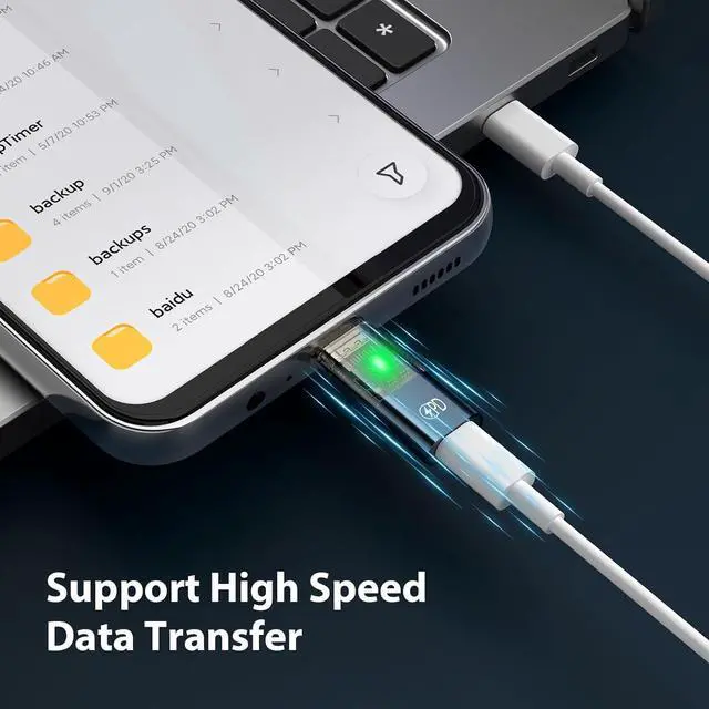 Alt view image 5 of 7 - USB C to Lightning Adapter for iPhone 16 Pro Max Lightning Female to USB-C Male Adapter Type C to Lightning Connector for iPhone 16 15 Pro PD Fast Charging Data Transfer Not for Audio/OTG