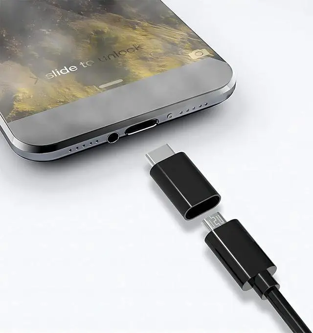 Alt view image 7 of 7 - USB C Adapter Type C Adapter FUDIGO 6-Pack High-Speed USB Type C to USB 3.0 Adapter Converter for MacBook ChromeBook Pixel Nexus 5X Samsung Galaxy More(Black)