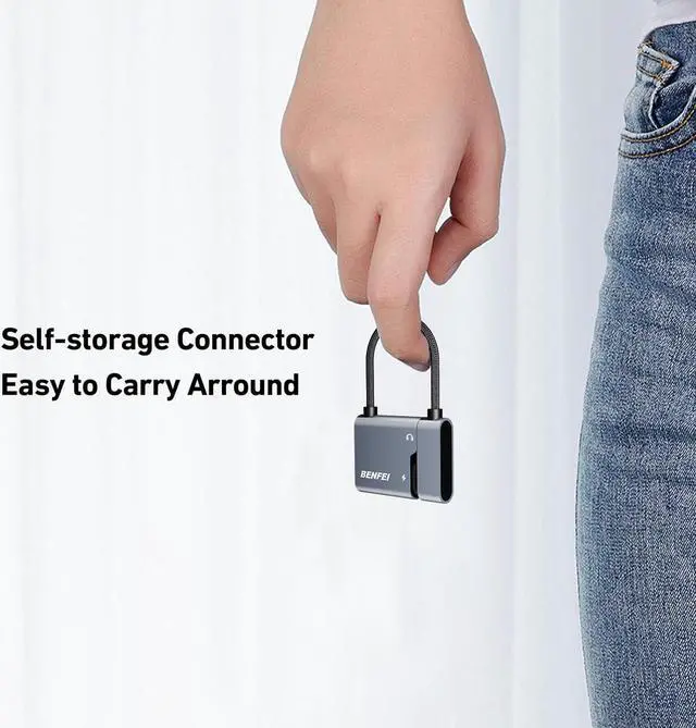 Alt view image 7 of 7 - USB C to Audio Jack Adapter with 60W Fast Charging USB-C to 3.5mm Female Headphone Compatible with iPhone 15 Pro Max/15 Pro/15 Samsung Galaxy S24/S23/S22/S21 Ultra iPad Pro Pixel 8 Grey