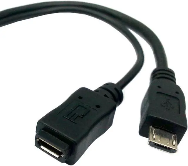 Alt view image 4 of 7 - USB 2.0 to Micro USB OTG Cable with Micro USB Power Supply Port