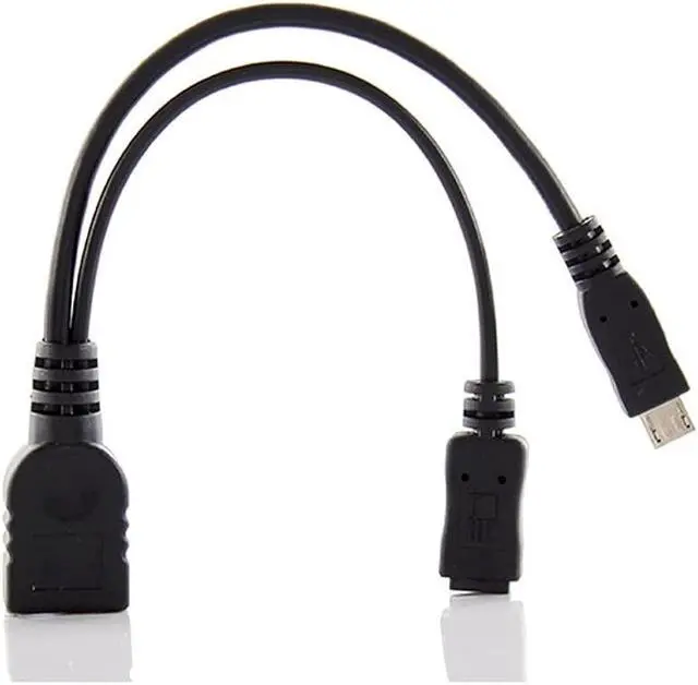 Alt view image 7 of 7 - USB 2.0 to Micro USB OTG Cable with Micro USB Power Supply Port