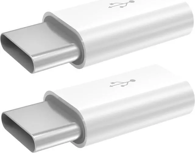 Main image of Micro USB to USB C Adapter 2 Pack Micro-USB Female to USB-C Male OTG Adapter Compatible with Samsung Galaxy LG Huawei Type-C Phones Tablets and More