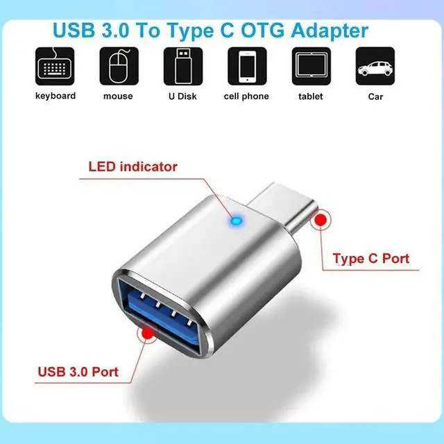 Alt view image 4 of 7 - USB C to USB Adapter [3-Pack] USB C Male to USB Female Adapter Compatible with iPhone 15 Samsung S23 Ultra MacBook Pro 2023/ Air 2022 iPad Pro/Mini Thunderbolt 4/3