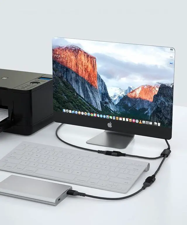 Alt view image 6 of 7 - USB-C OTG Splitter Y Cable Type C to Dual USB 2.0 Adapter C Male to Double Female Converter Split Cord for MacBook 2022 iPad 10 Air 5 Mini 6 Samsung Galaxy Note 10 20 S20 S21 S22 S23 Ultra Plus