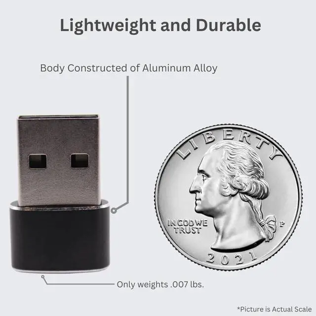 Alt view image 5 of 6 - USB C to USB A Charger Converter Adapter for iPhone 16/15/Pro/Pro Max/Plus/14/13/12 XS/XR/X Apple Watch Series iPad Samsung - Universal Compatibility (Black)