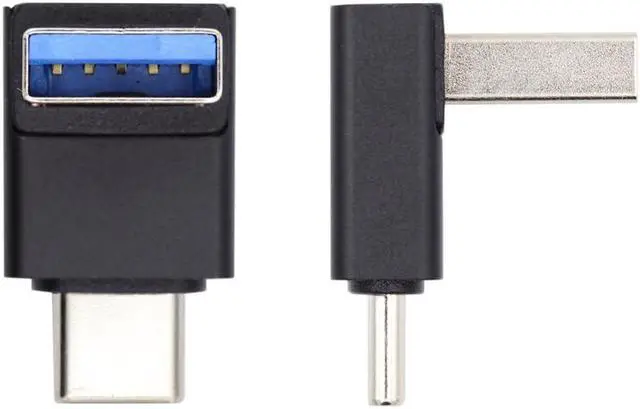 Alt view image 2 of 7 - USB3.0 Type A Male to USB 3.1 Type C Male Data 10Gbps Charge Adapter Up Angled 90 Degree for Phone Laptop
