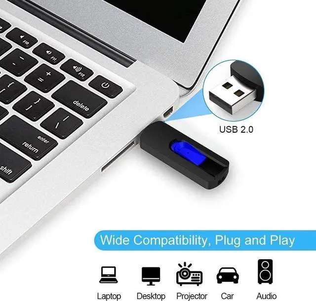 Alt view image 4 of 7 - 5 Pack 64GB USB Flash Drive USB 2.0 Memory Stick Thumb Drives Jump Drive Pen Drive for PC Laptop Computer - 64G Multipack