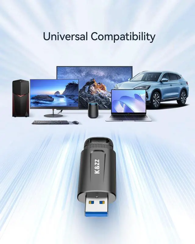Alt view image 6 of 7 - USB Flash Drives 64GB 5 Pack 64GB Retractable Thumb Drives USB 3.0 Stick for Laptop Tablet Smart TV (Mixed Colors 5pcs)