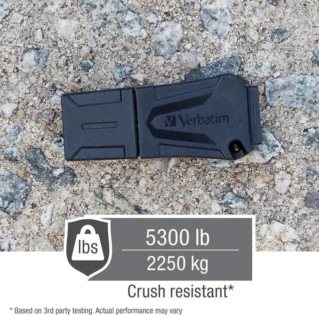 Alt view image 4 of 6 - 64GB ToughMAX USB 2.0 Flash Drive - Extremely Durable Thumb Drive - Black 70058