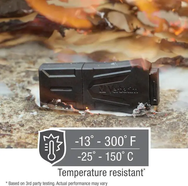 Alt view image 5 of 6 - 64GB ToughMAX USB 2.0 Flash Drive - Extremely Durable Thumb Drive - Black 70058