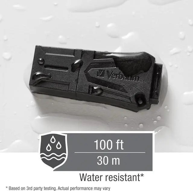 Alt view image 6 of 6 - 64GB ToughMAX USB 2.0 Flash Drive - Extremely Durable Thumb Drive - Black 70058