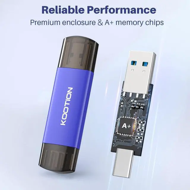 Alt view image 5 of 7 - 64GB USB C Flash Drive 5-Pack 2-in-1 Type-C Flash Drive USB-A&USB-C 3.0 Dual Drive OTG Thumb Drive Memory Stick for Android Smartphone/Tablet/PC