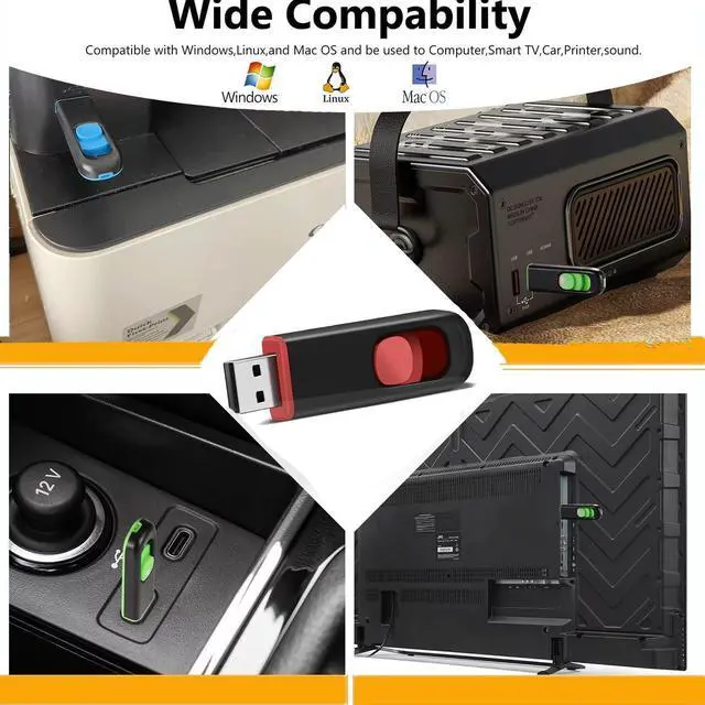 Alt view image 2 of 6 - 64GB USB Flash Drive USB 2.0 Memory Stick Thumb Drive Pen Drives Jump Drive for Data Storage Black/Red