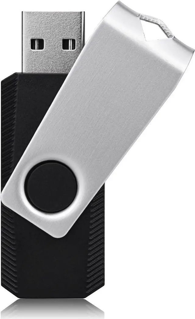 Main image of 128GB USB 2.0 Flash Drive Memory Stick Thumb Drive Swivel USB Jump Drive with LED Indicator (Black)
