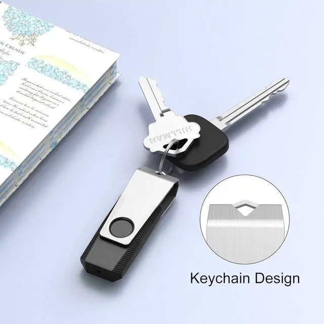 Alt view image 3 of 7 - 128GB USB 2.0 Flash Drive Memory Stick Thumb Drive Swivel USB Jump Drive with LED Indicator (Black)