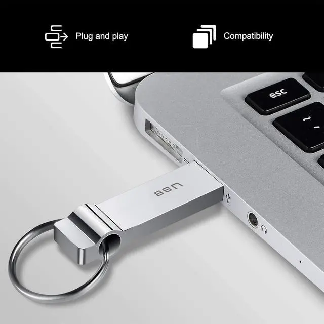Alt view image 7 of 7 - USB Flash Drive 230GB Waterproof USB Stick High Speed Memory Stick 230GB Ultra Large Storage Metal Thumb Drive with Keychain Design for Laptop Computer Tablet