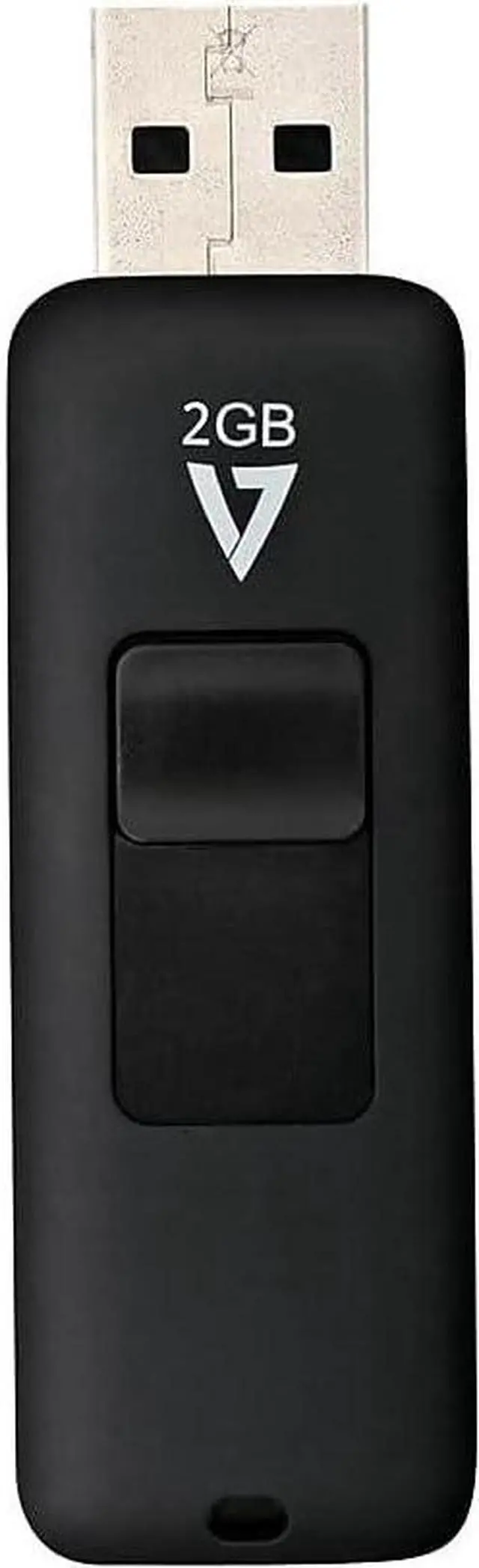 Alt view image 2 of 4 - 2GB USB 2.0 Flash Drive with Retractable USB Connector - VF22GAR-3N Black