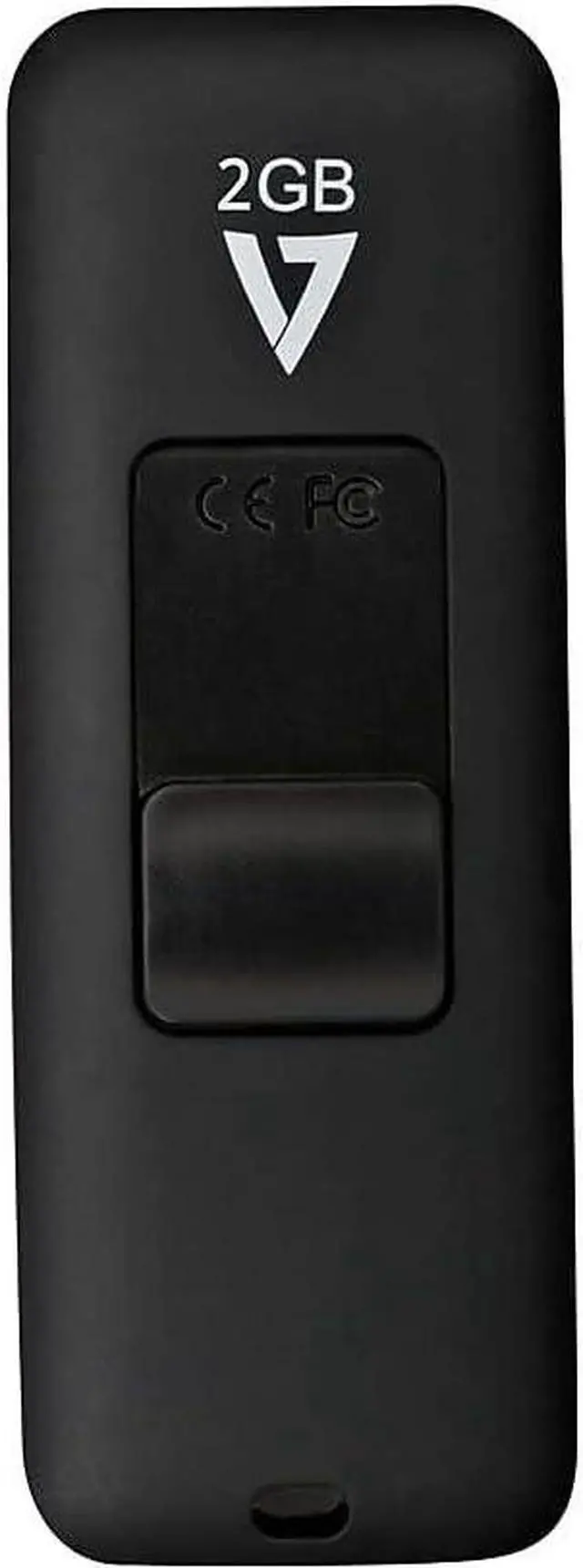 Alt view image 3 of 4 - 2GB USB 2.0 Flash Drive with Retractable USB Connector - VF22GAR-3N Black