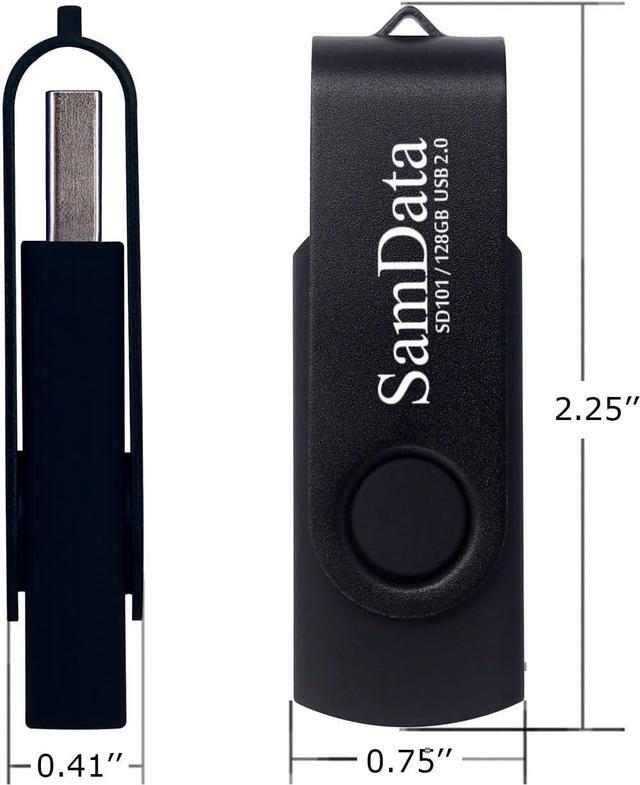 Alt view image 5 of 6 - 128GB USB Flash Drives 2 Pack 128GB Thumb Drives Memory Stick Jump Drive with LED Light for Storage and Backup (2 Pack Black)