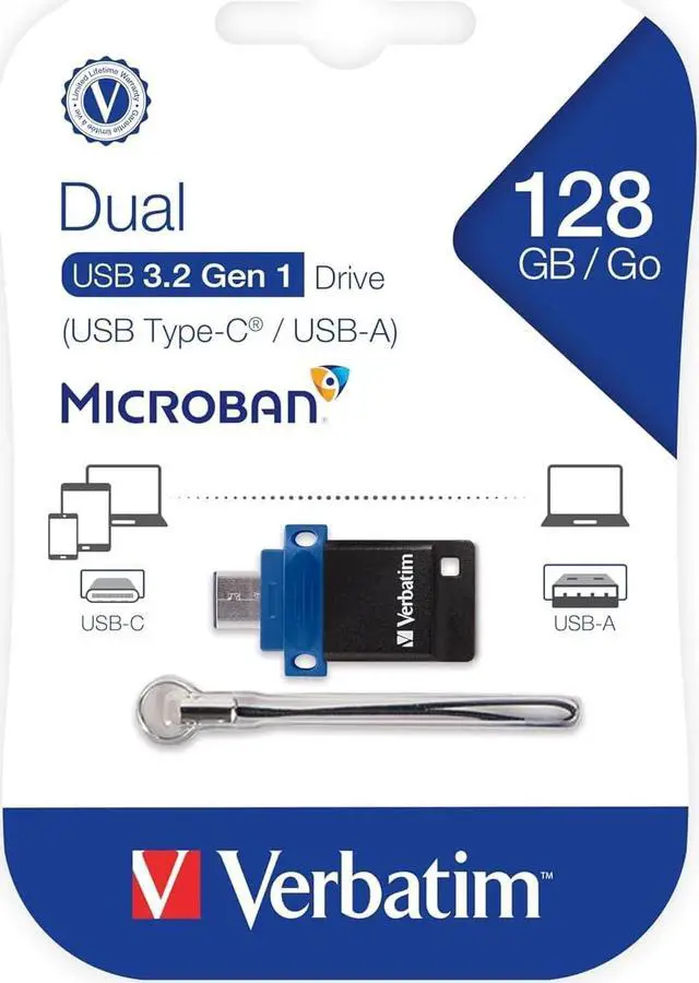 Alt view image 7 of 7 - 128GB Store n Go Dual OTG USB 3.2 Gen 1 Flash Drive for USB-C Devices  2 in 1 Type C Thumb Drive