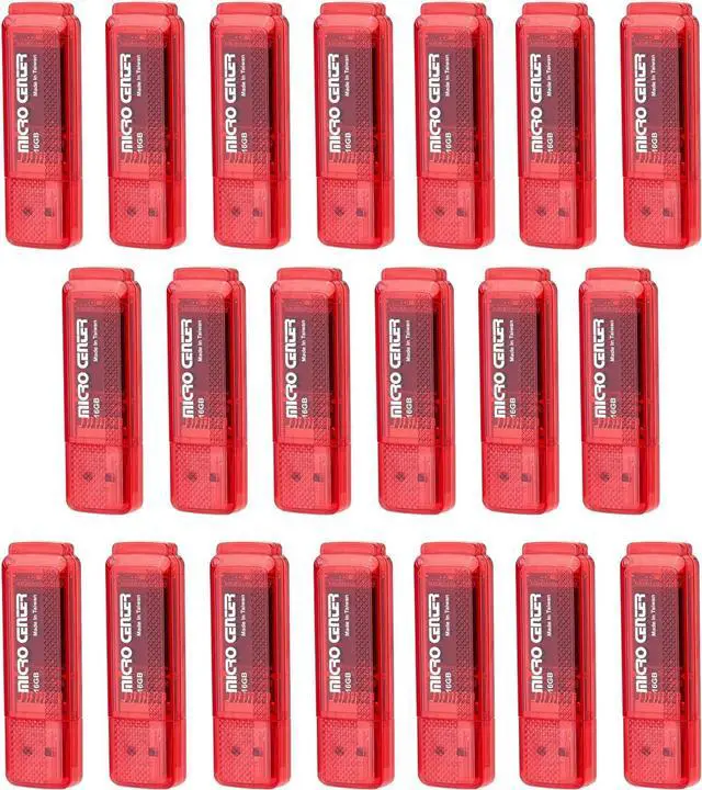 Main image of Micro Center Super Speed 20 Pack 16GB USB 3.0 Flash Drive Memory Stick Thumb Drive Data Storage Jump Drive Bulk Much Faster Than USB2.0 Flash Drive Red