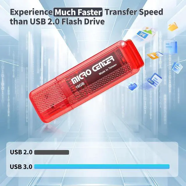 Alt view image 3 of 6 - Micro Center Super Speed 20 Pack 16GB USB 3.0 Flash Drive Memory Stick Thumb Drive Data Storage Jump Drive Bulk Much Faster Than USB2.0 Flash Drive Red
