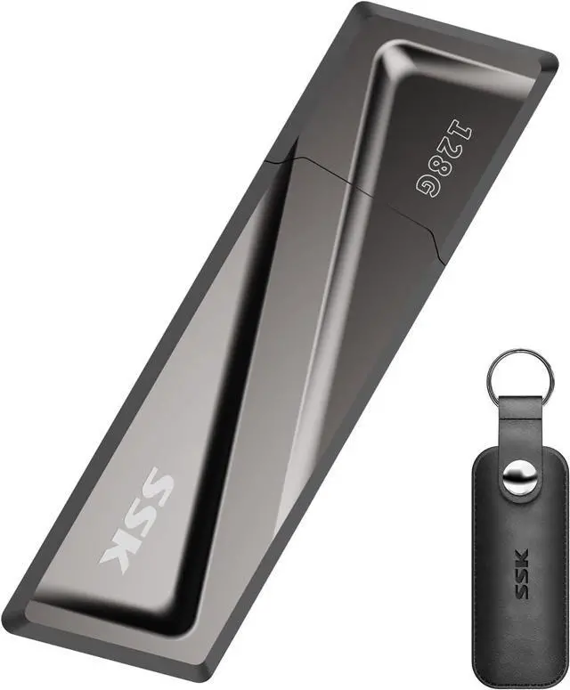 Main image of 128GB USB Flash Drive 550MB/s USB 3.2 Gen2 USB Thumb Drive Fast Transfer Speed Externel Solid State Drive +USB C Adapter USB C Memory Stick for Type C Smartphone MacBook/Pro/Air Laptop and More