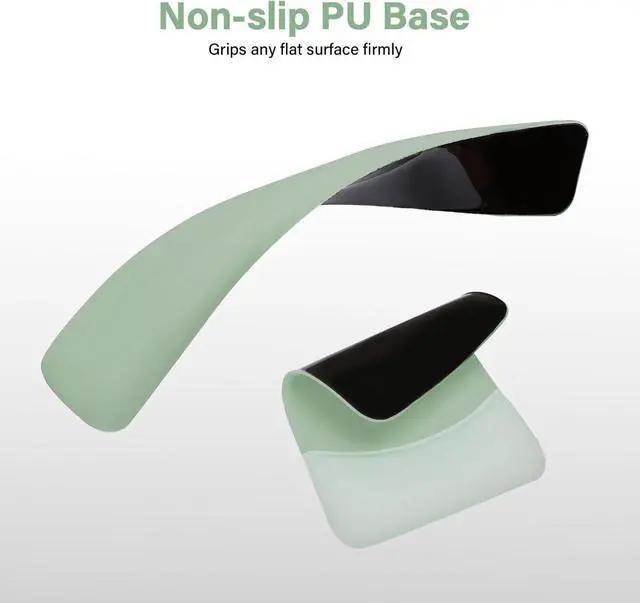 Alt view image 5 of 7 - Wrist Rest Support for Mouse Pad&Keyboard Set Rectangular Ergonomic Mousepad Non-Slip Base Home/Office Pain Relief&Easy Typing Pad with Neoprene Cloth&Raised Curved Memory Foam Green