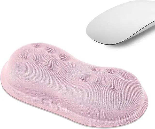 Main image of Ergonomic Wrist Rest for Mouse Soft Mouse Wrist Support Memory Foam Mouse Wrist Pad Non-Slip Base (Pale Pink)