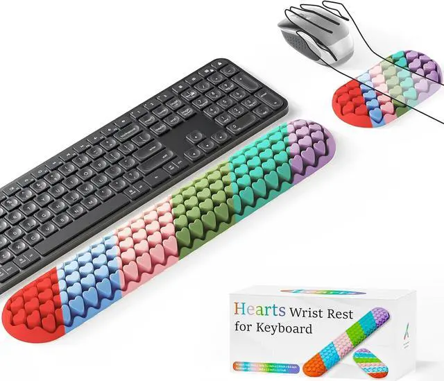Main image of Keyboard Wrist Rest Wrist Rest for Computer Keyboard Ergonomic Mouse Wrist Rest Made of Comfortable and Breathable Silicone Wrist Pad for KeyboardComputer Mouse for Desk Office Supplies