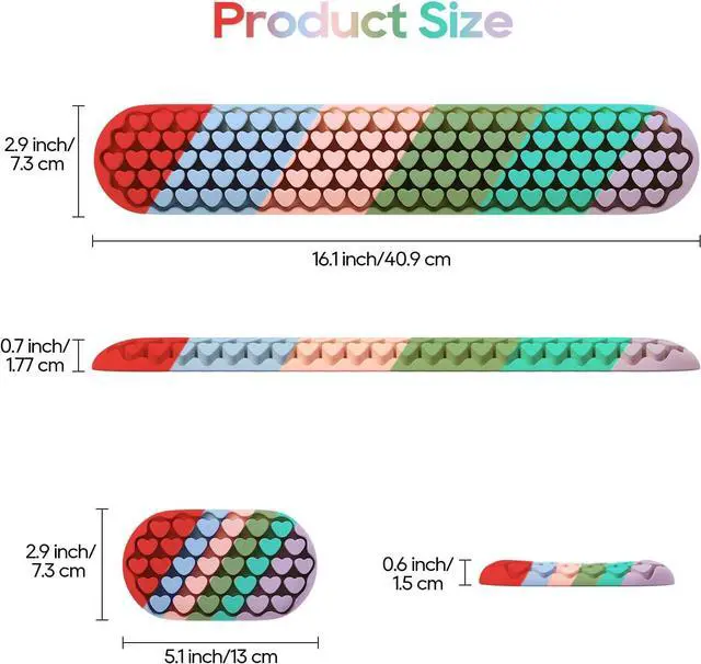 Alt view image 2 of 7 - Keyboard Wrist Rest Wrist Rest for Computer Keyboard Ergonomic Mouse Wrist Rest Made of Comfortable and Breathable Silicone Wrist Pad for KeyboardComputer Mouse for Desk Office Supplies