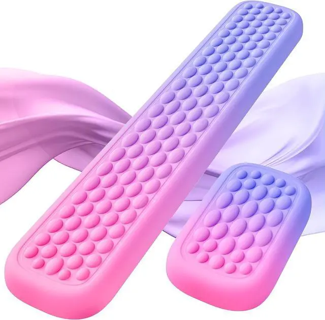 Main image of Wrist Rest for Computer Keyboard Keyboard Wrist Rest - Silky Memory Foam Wrist Rest for Keyboard and Mouse Wrist Pad for Keyboard Typing Pain Relief Wrist Support for Keyboard Pink Purple