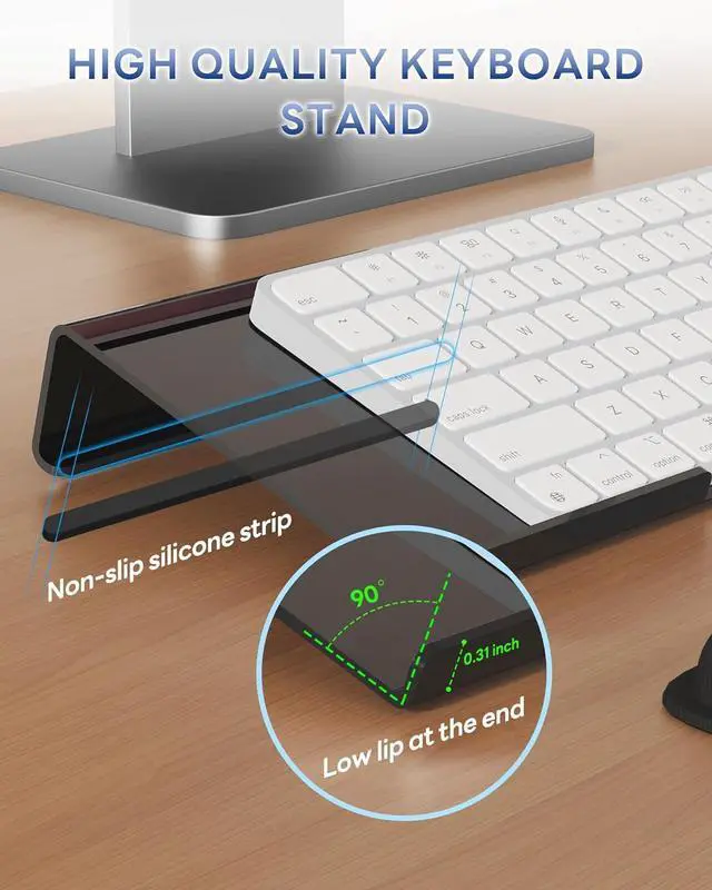 Alt view image 5 of 7 - Zibly Ergonomic Gel Keyboard Wrist Rest & Mousepad Rests for Computer Silky Memory Foam for Typing Laptop Keyboard and Mouse Desk Pads Support Hand and Arm 2 Piece Pad for Office and Travel