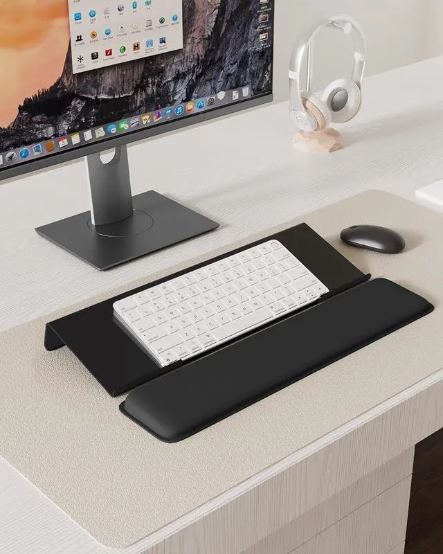 Alt view image 7 of 7 - Zibly Ergonomic Gel Keyboard Wrist Rest & Mousepad Rests for Computer Silky Memory Foam for Typing Laptop Keyboard and Mouse Desk Pads Support Hand and Arm 2 Piece Pad for Office and Travel