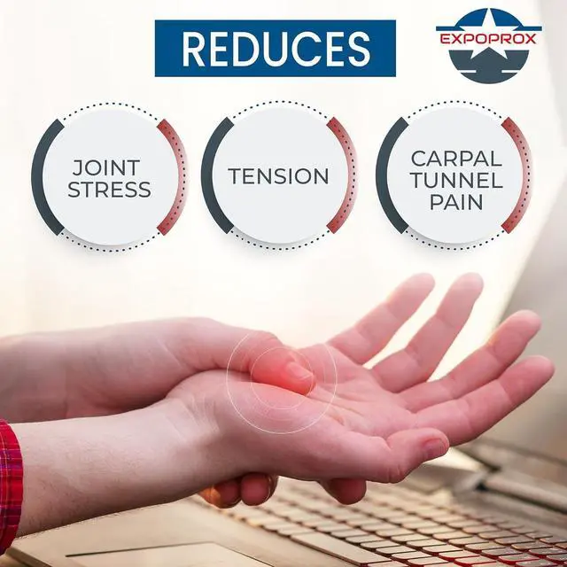 Alt view image 4 of 7 - Wearable Gaming Wrist Rest for Keyboard Mouse pad Laptop and PC Work or Gamer Support. (Black S-M)