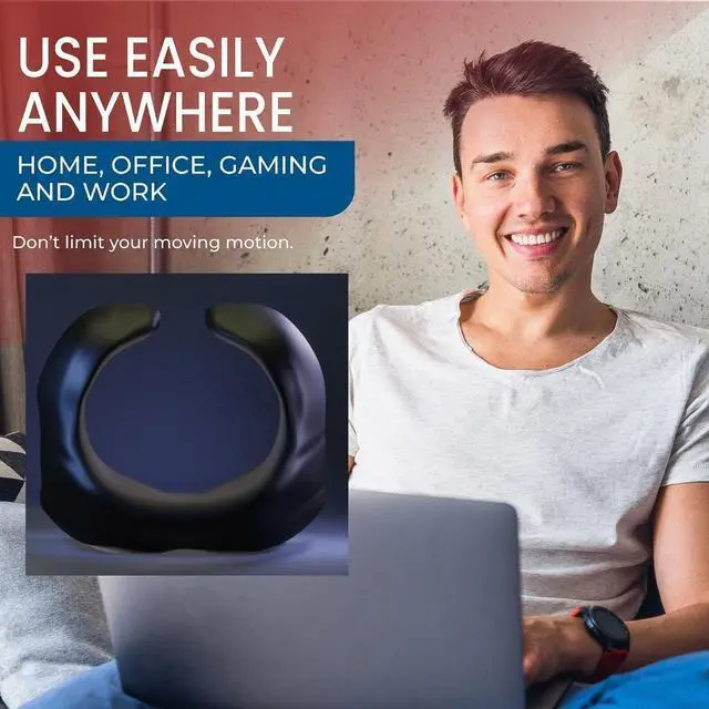 Alt view image 6 of 7 - Wearable Gaming Wrist Rest for Keyboard Mouse pad Laptop and PC Work or Gamer Support. (Black S-M)