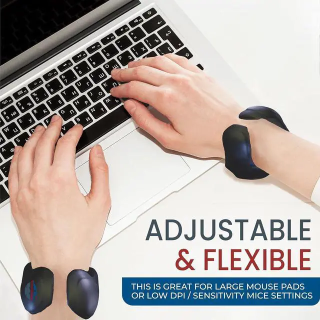 Alt view image 5 of 7 - Wearable Gaming Wrist Rest for Keyboard Mouse pad Laptop and PC Work or Gamer Support. (Black S-M)