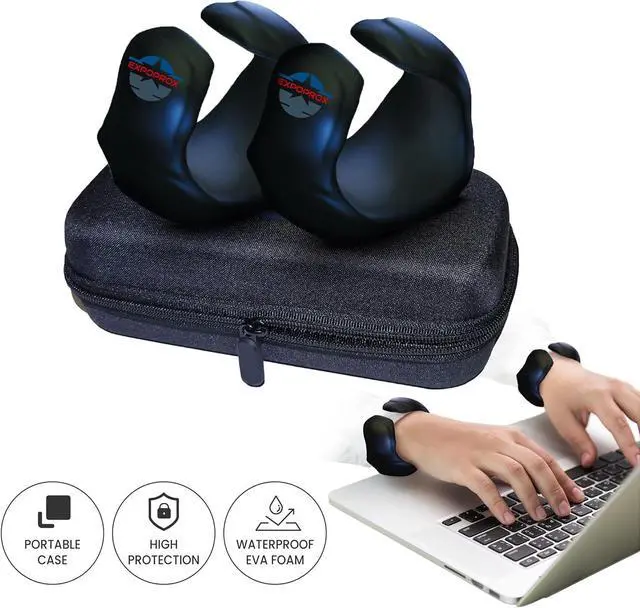 Alt view image 7 of 7 - Wearable Gaming Wrist Rest for Keyboard Mouse pad Laptop and PC Work or Gamer Support. (Black S-M)
