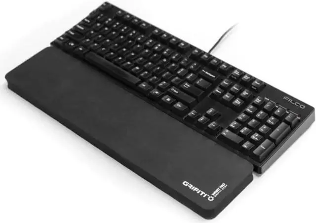 Main image of Grifiti Fat Wrist Pad 17 in Black is a 4 Inch Wide Wrist Rest for Standard Keyboards and Mechanical Keyboards New Materials