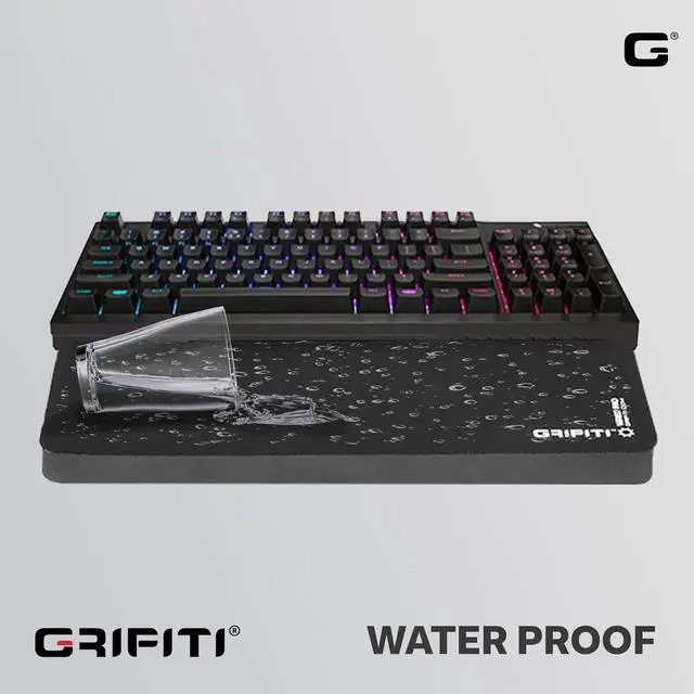 Alt view image 3 of 7 - Grifiti Fat Wrist Pad 17 in Black is a 4 Inch Wide Wrist Rest for Standard Keyboards and Mechanical Keyboards New Materials
