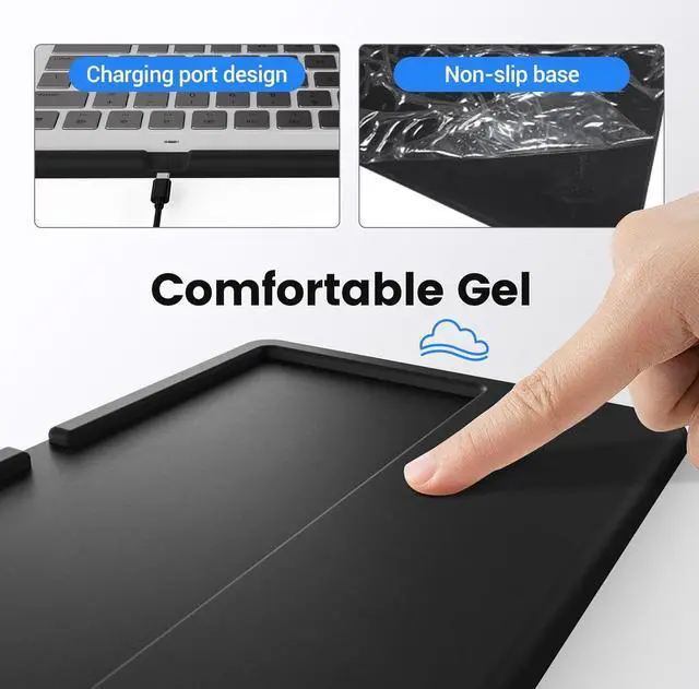 Alt view image 5 of 7 - Keyboard Wrist Rest Relieves Wrist Pain for Office and Typing Compatible with Wireless Magic Keyboard 2 with Numeric Keypad and Magic Keyboard with Touch ID (MQ052LL/A MK2C3LL/A)