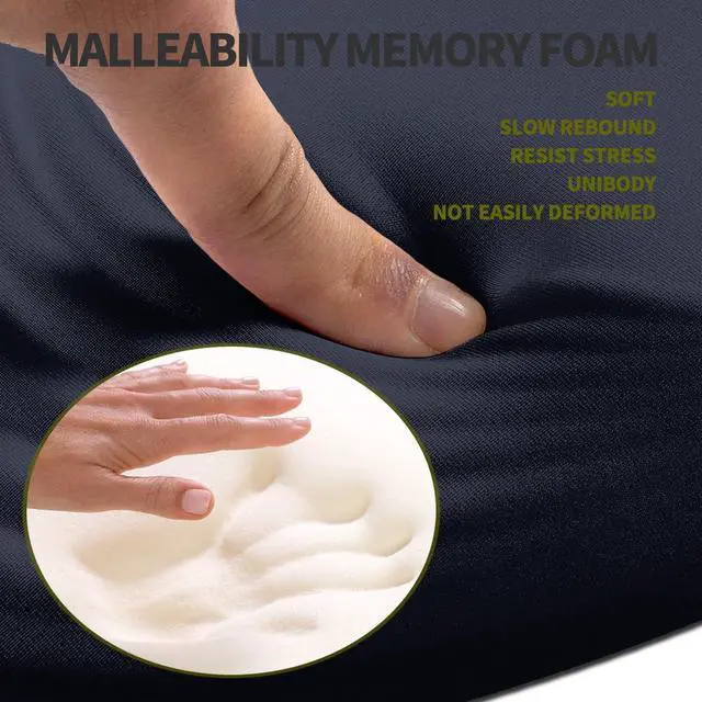 Alt view image 3 of 6 - Ergonomic Mouse Pad Wrist Support Terraced Slope Carpal Tunnel Wrist Pad for Mouse with Unibody Memory Foam Wrist Rest Pain Relief Mousepad (Dark Blue 11.8x7.9 in)