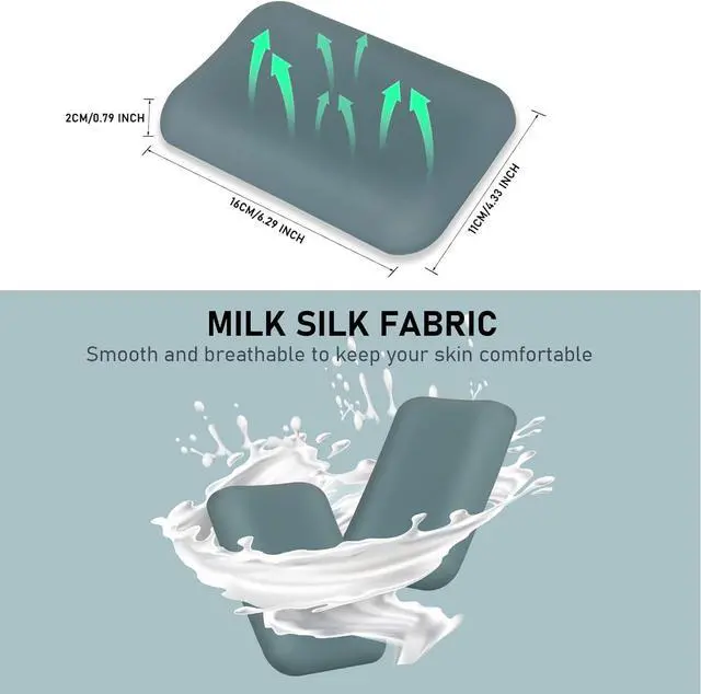 Alt view image 3 of 7 - Elbow Rest Pads for Desk Green Ergonomic Wrist Rest Pad Arm Rest Pads with Memory Foam & Non-Slip Base Armrest Cushion Support Pad Relieve Elbow and Wrist Pain for Computer Office 2 Packs